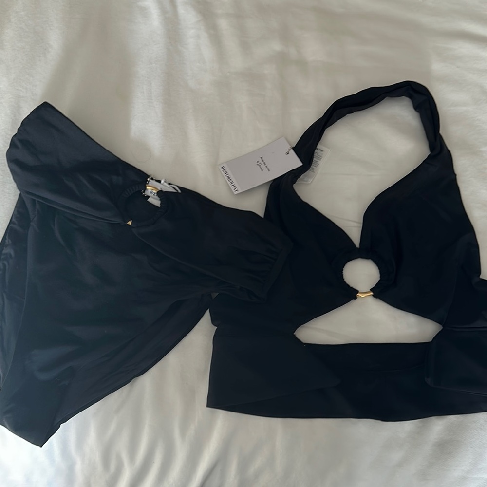 WeWoreWhat Halter O Ring bikini (set) NWT